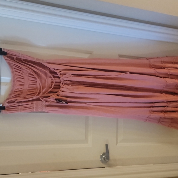 Lucky Brand Apricot Boho knit maxi dress size XL - Picture 8 of 12